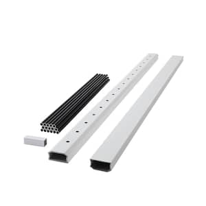 Armorguard Railing Fiberon ArmorGuard Regency 70 in. x 42 in. White Composite Rail Kit ...