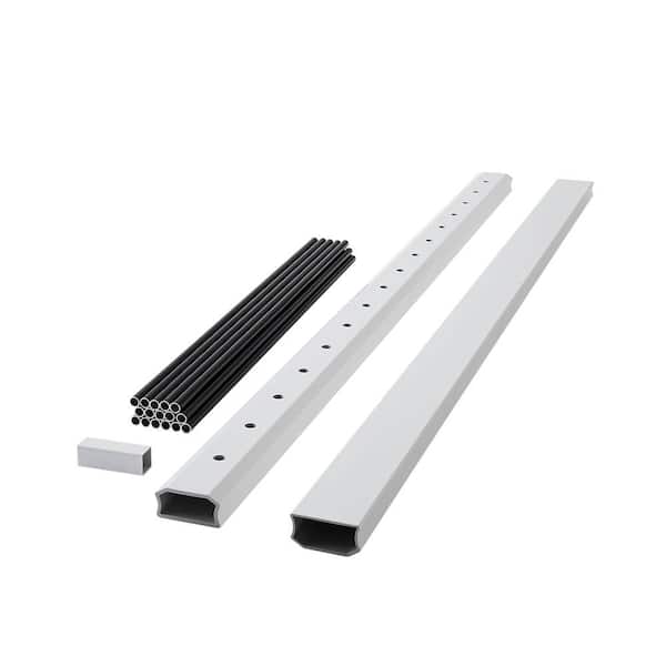 Fiberon ArmorGuard Regency 70 in. x 42 in. White Composite Rail Kit with Aluminum Balusters