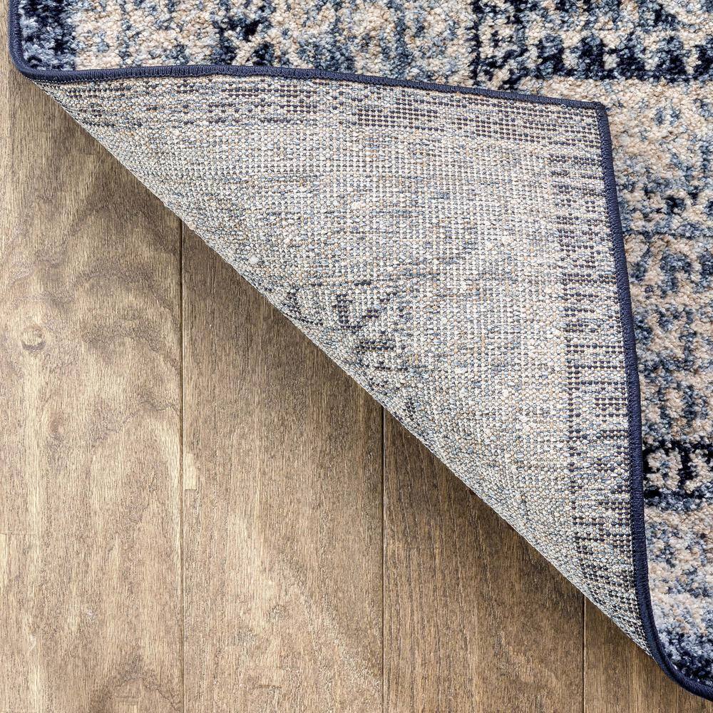 Blue 8' x 10' Reversible Oriental Synthetic Rug