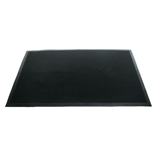 48 in. x 32 in. Black Rubber Outdoor Door Mat