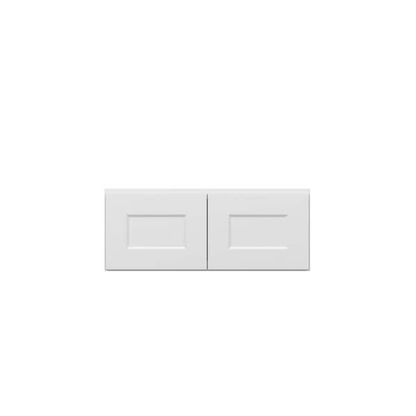 Unbranded Norfolk Shaker 33 in. W x 12 in. H x 24 in. D in Painted White Plywood Assembled Wall Cabinet