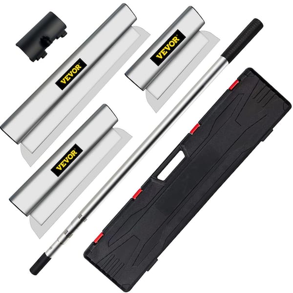 VEVOR 10 In.16 In. 24 In. Skimming Blade Set with 35 in. to 78 in. Extension Handle