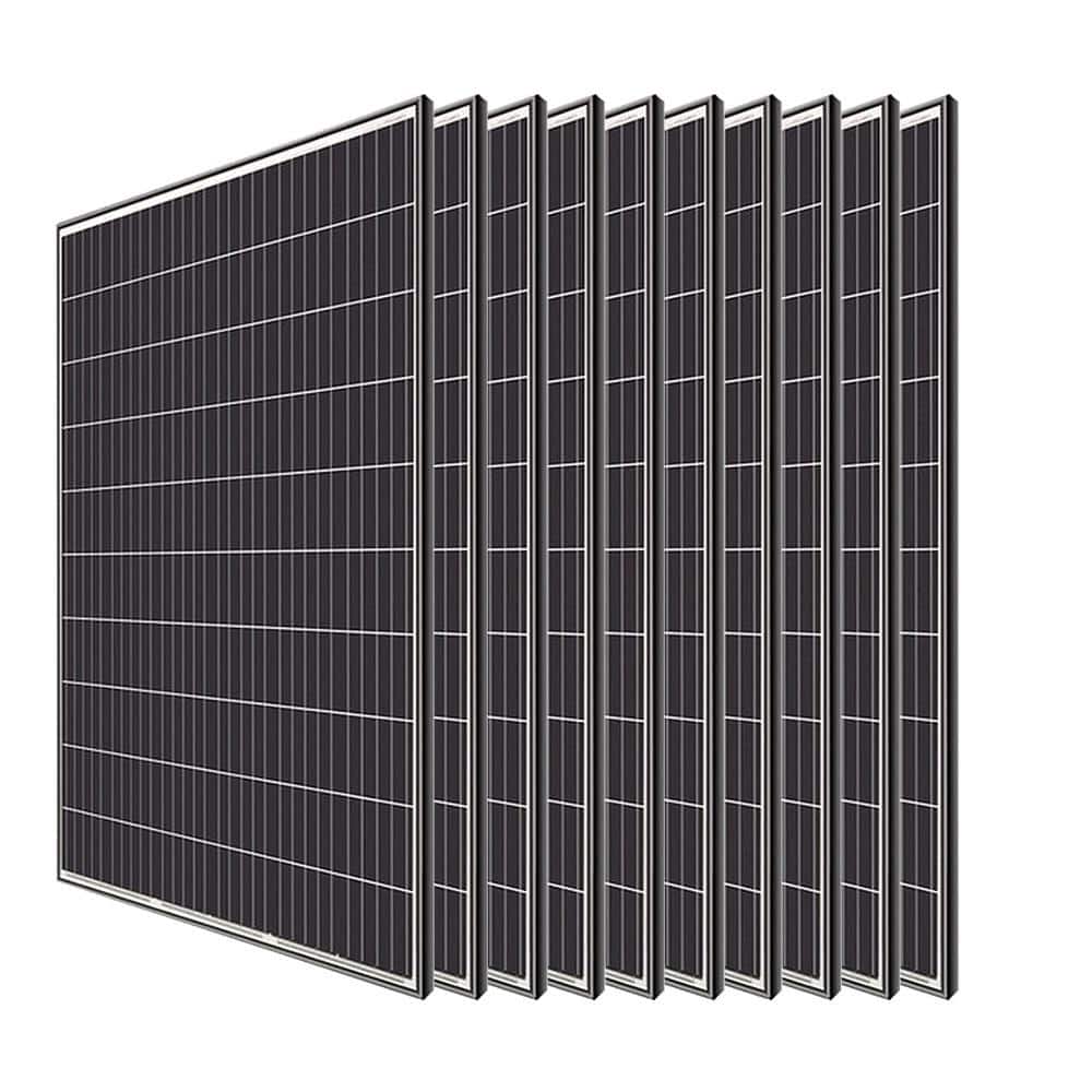Renogy 10Pcs 320-Watt Monocrystalline Solar Panel for RV Boat Shed Farm Home House Rooftop Residential Commercial House -  RNG-320Dx10-US