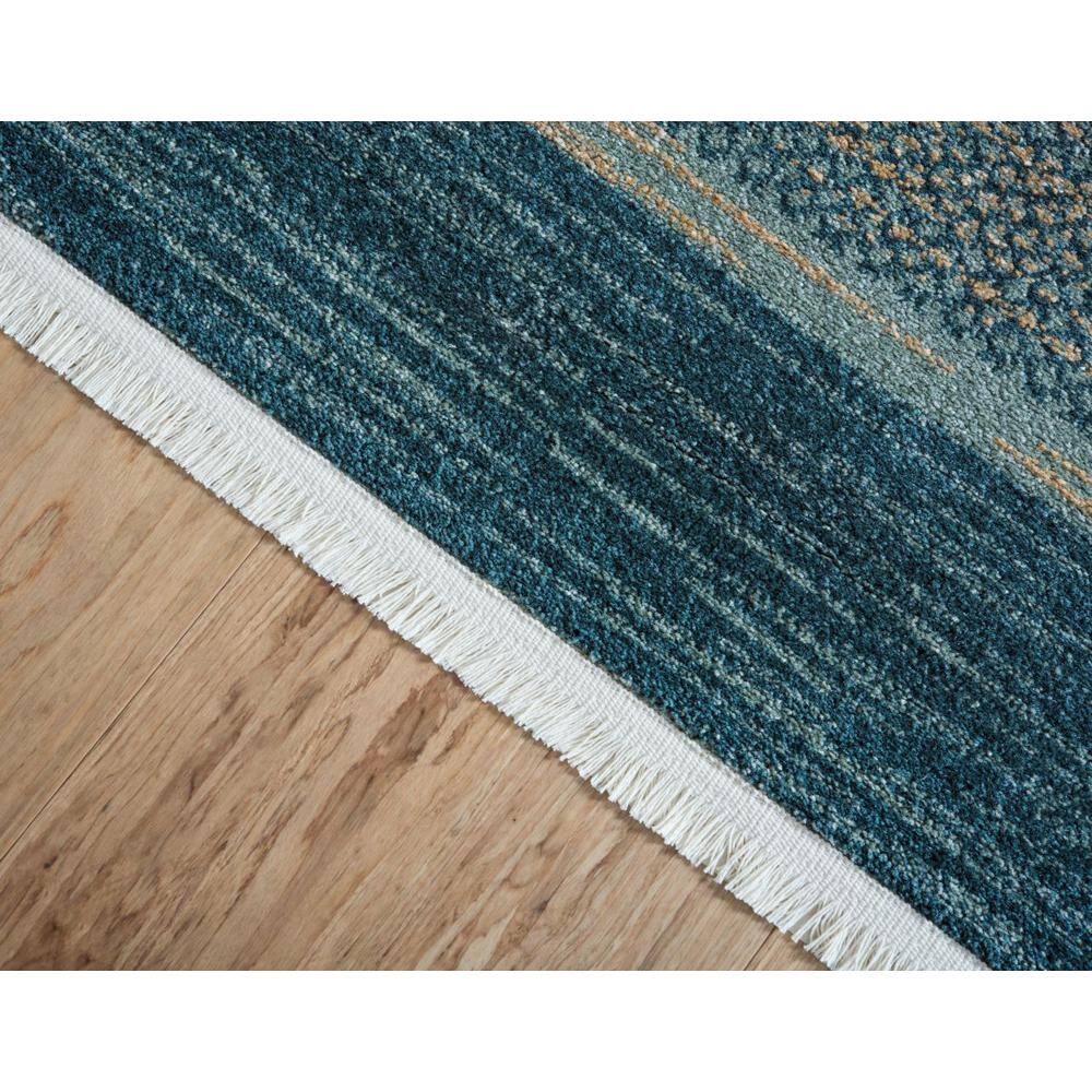 Coastal Charm Blue Stripe Indoor Rug - 9' x 12' Easy Care