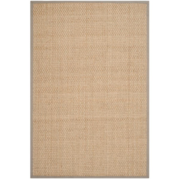SAFAVIEH Natural Fiber Beige/Gray 5 ft. x 8 ft. Border Area Rug