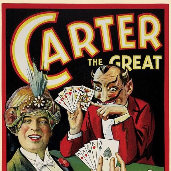 希少 激レア 50sヴィンテージ マジック通貨 ポスター ペーパーアート スカル HomeRoots Market Vintage 1922-Carter Vintage Magic Poster Wooden
