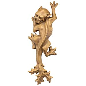 34 in. x 12 in. Catgoyle On The Loose Outdoor Wall Statue