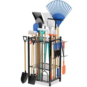 3-Tier Garden Tool Organizer Yard Tool Tower Rack with Storage Hooks Up to 50 Tools for Garage, Outdoor, Home