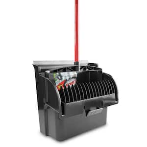 16 in. High Power Large Scoop Upright Dustpan with Steel Handle
