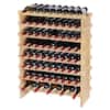 SVOPES 72-Bottle Stackable Wine Rack, 8-Tier Solid Bamboo Storage, Freestanding Display Shelf for Kitchen, Bar, Cellar LSJJZZCPKD872TTK7V0-250507