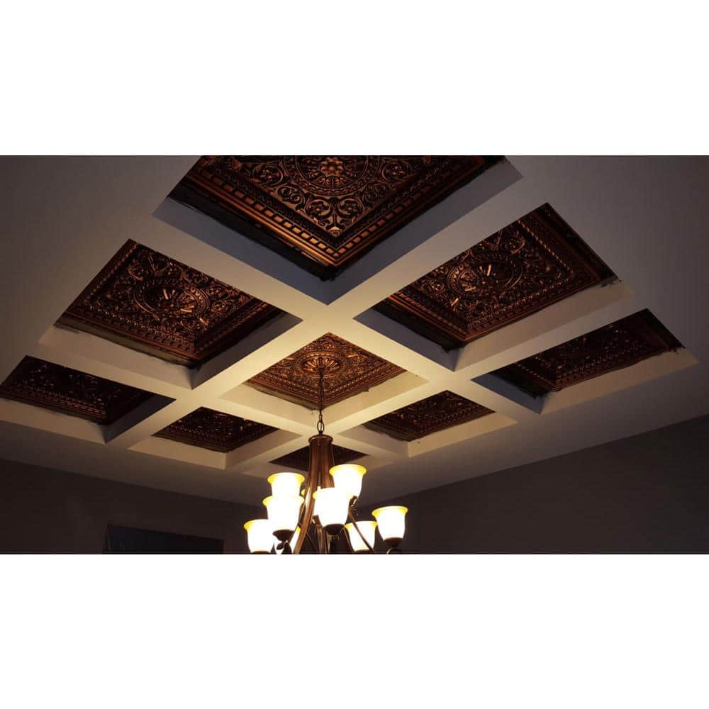 Da Vinci 24'' x 24'' Antique Copper PVC Ceiling Tiles