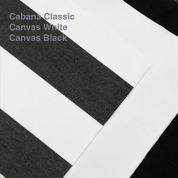 Bench Cushion - Black/ White, Size 48 in. x 18 in. x 3 in., Sunbrella | The Company Store