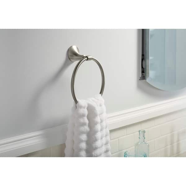KOHLER Elliston Towel Ring in Brushed Nickel K-R72786-BN