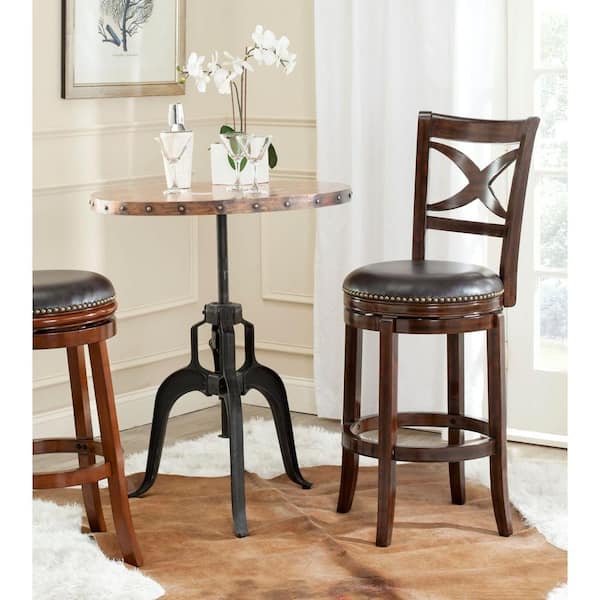 Santino 29 in. Espresso Swivel Cushioned Bar Stool