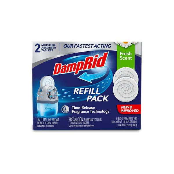 DampRid 15.8 oz. Fresh Scent Drop-In Tab Moisture Absorber Refills (2-Pack)