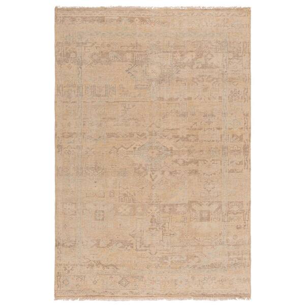 Mahajara 6 ft. x 9 ft. Beige/Light Blue Persian Area Rug