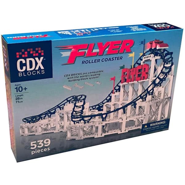 CDX CDX Blocks Brick Construction Flyer Roller Coaster Building CDX CDX Blocks Brick Construction Flyer Roller Coaster Building