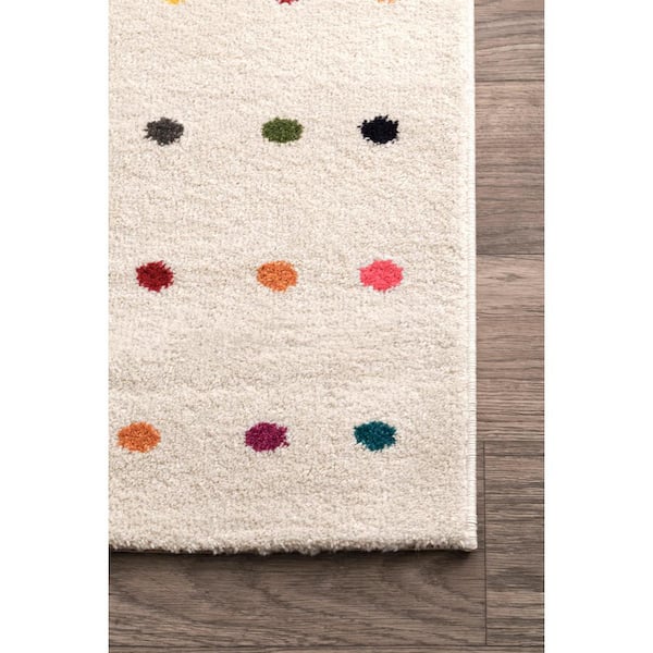 Dorie Dots Multi 2 ft. 5 in. x 8 ft. Indoor Runner