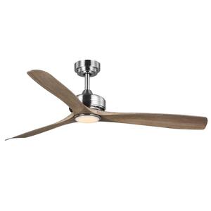 Bayshire 60 in. LED Indoor/Outdoor Brushed Nickel Ceiling Fan with Remote Control and Color Changing Light Kit