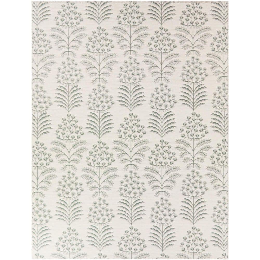 Cypress Blue 5 ft. 3 in. x 7 ft. Floral Transitional Indoor/Outdoor Area Rug price history on PriceWatchPro