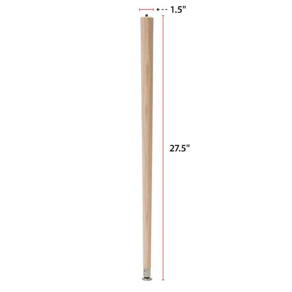 Slim Table Leg, 27-3/4'' height, 1-3/8'' diameter leg, 1