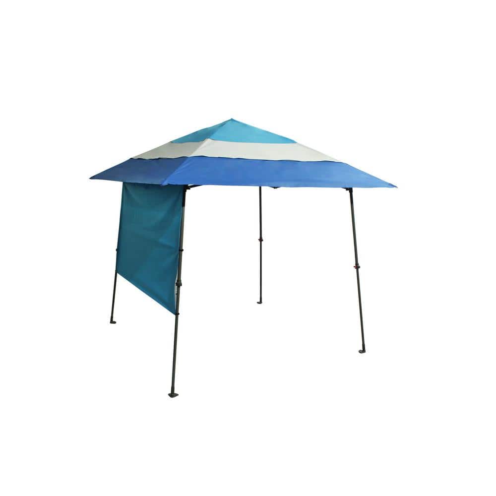 Everbilt 8 ft. x 8 ft. Blue Slant Leg Beach Pop-Up Canopy Everbilt 8 ft. x 8 ft. Blue Slant Leg Beach Pop-Up Canopy