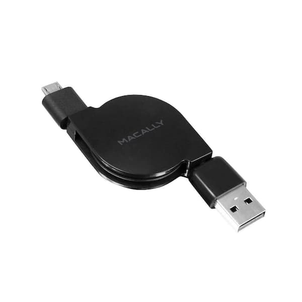 Macally Retractable Sync and Charge Cable for Most Smartphone and Tablet