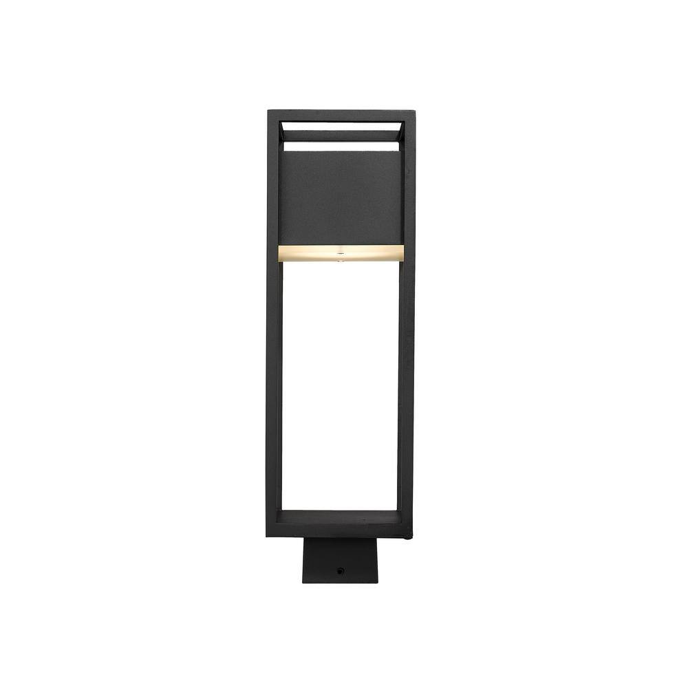 Filament Design Barwick 1-Light 19.75 inch Black Aluminum Hardwired Outdoor Post Light with Square Standard Fitter with Integrated LED - 2