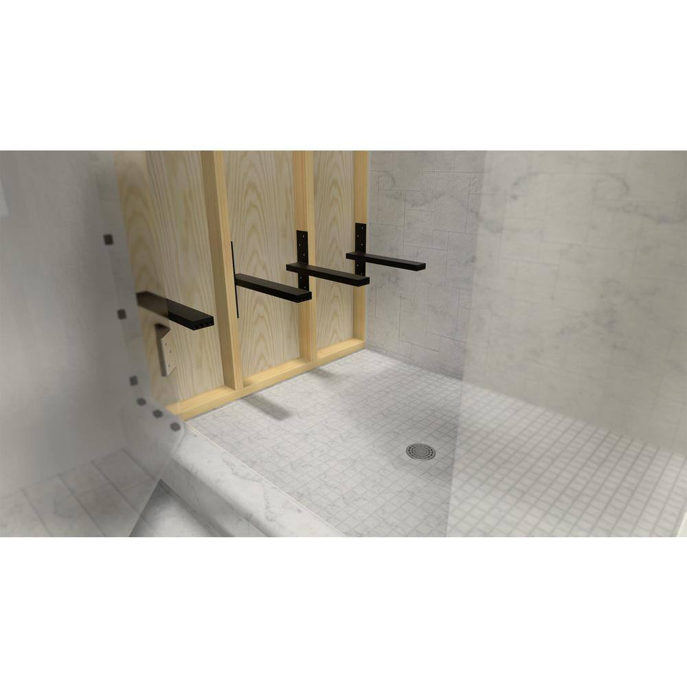 14 x 24 Orange XPS Floating Shower Bench Kit