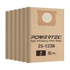 POWERTEC 4 Gal. Filter Bags for Stanley 25-1238, Porter Cable