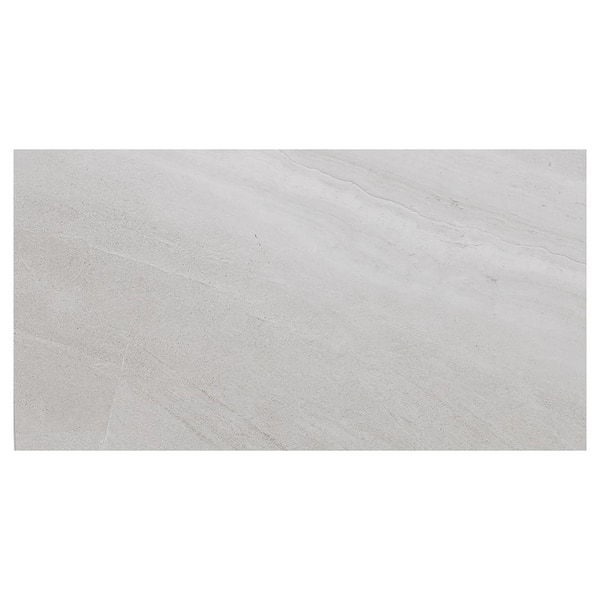 Florida Tile Home Collection Snowflake White Rectified 12 in. x 24 in. Porcelain Floor and Wall Tile (1.9 sq. ft.)