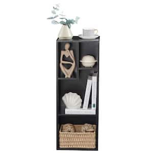 Simple Home 4-Tier Adjustable Shelf Bookcase，Black