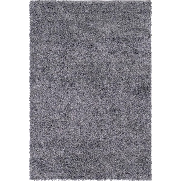 Unique Loom Davos Shag Peppercorn Gray 4 ft. x 6 ft. Area Rug