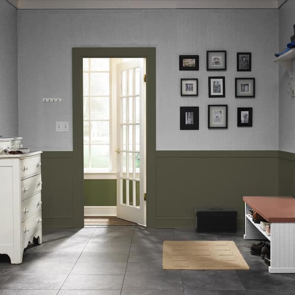 BEHR PREMIUM 1 gal. #N350-7A Mountain Olive Satin Enamel Interior