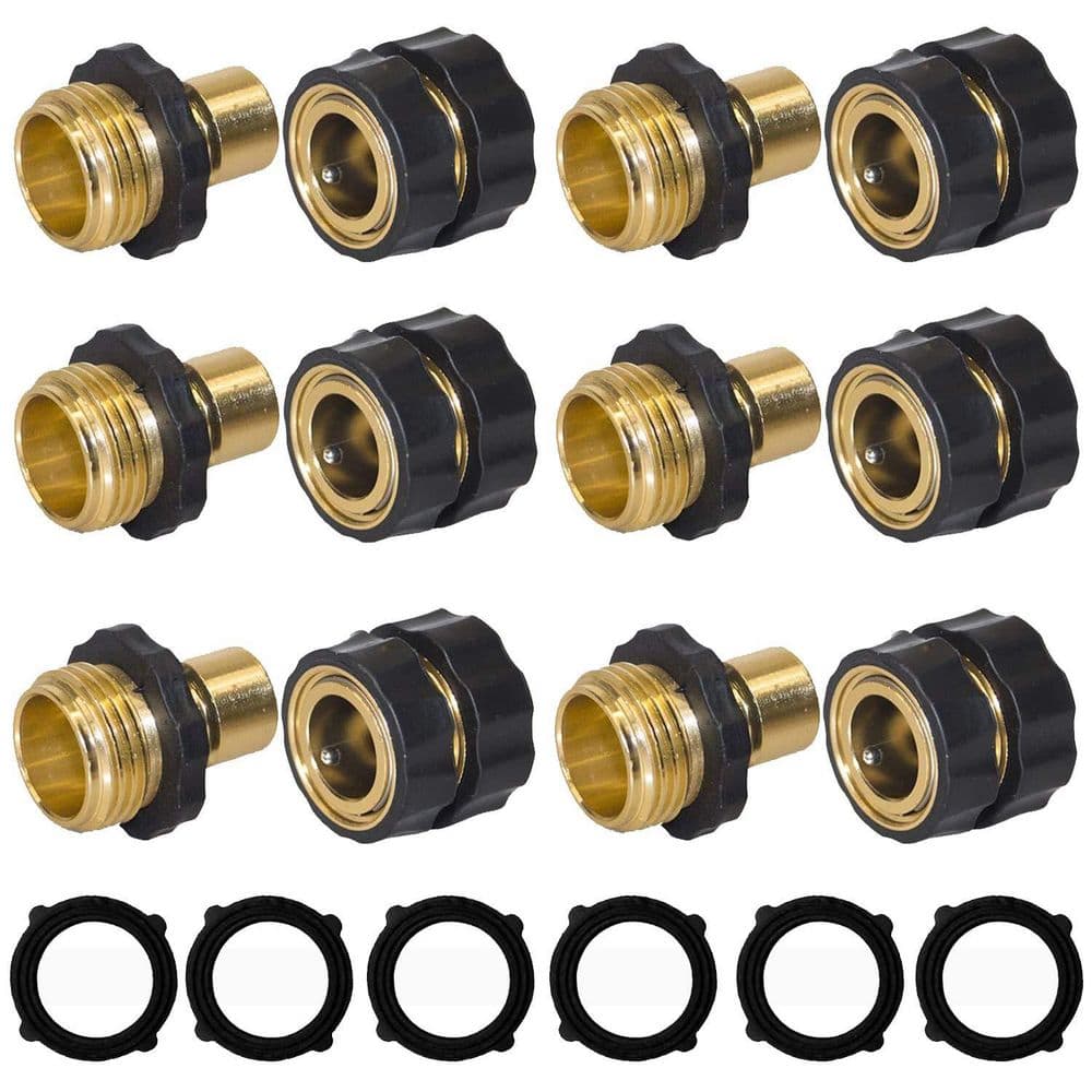 6 Set Garden Hose Quick Connector, 3/4 in. Male and Female Garden Hose Fitting Quick Connector, Easy Connect price history on PriceWatchPro