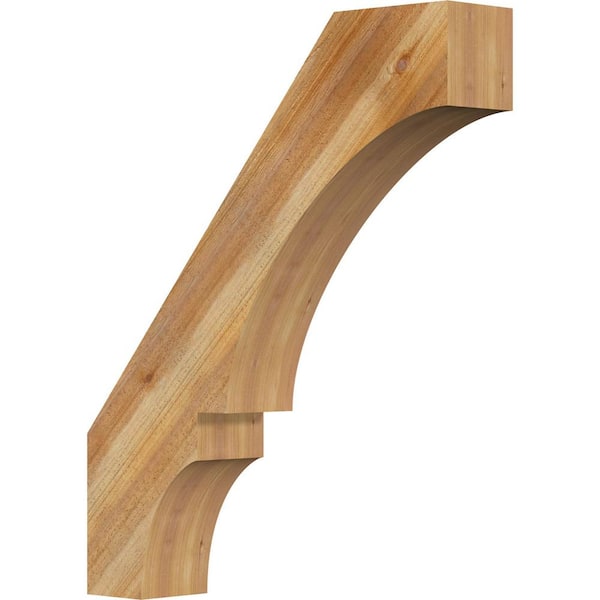 Ekena Millwork 6"W x 30"D x 36"H Balboa Rough Sawn Knee Brace, Western Red Cedar
