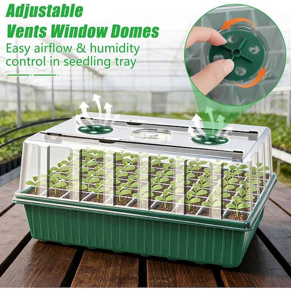 Justincity Seed Starter Kit with 120-Cell Tray, Self-Watering