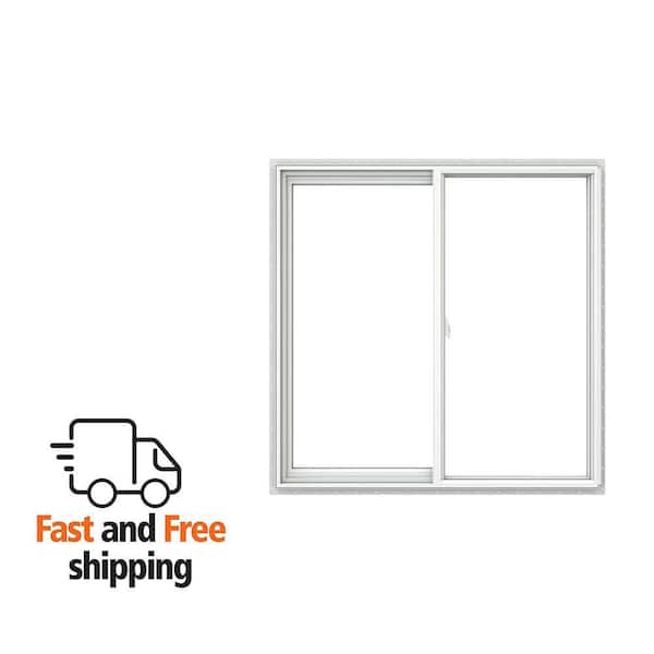 V-2500 23.5 in. x 35.5 in. White Vinyl Nailfin Single Hung Tilt Window with Low E, Argon, Screen, and Grids