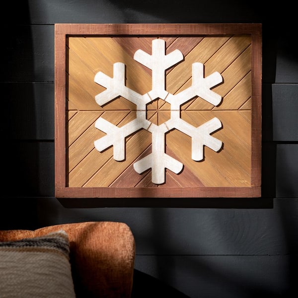 Wooden Snowflake Table Decor – Dwellings Decor