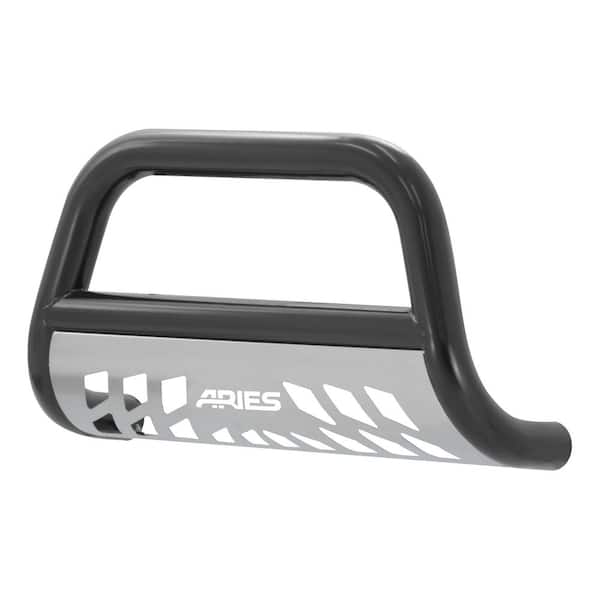 Aries 3-Inch Black Steel Bull Bar, No-Drill, Select Escalade, Avalanche, Silverado, Suburban, Tahoe, Sierra 1500, Yukon