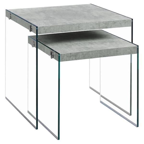 Unbranded Grey Nesting Table (2-Piece)