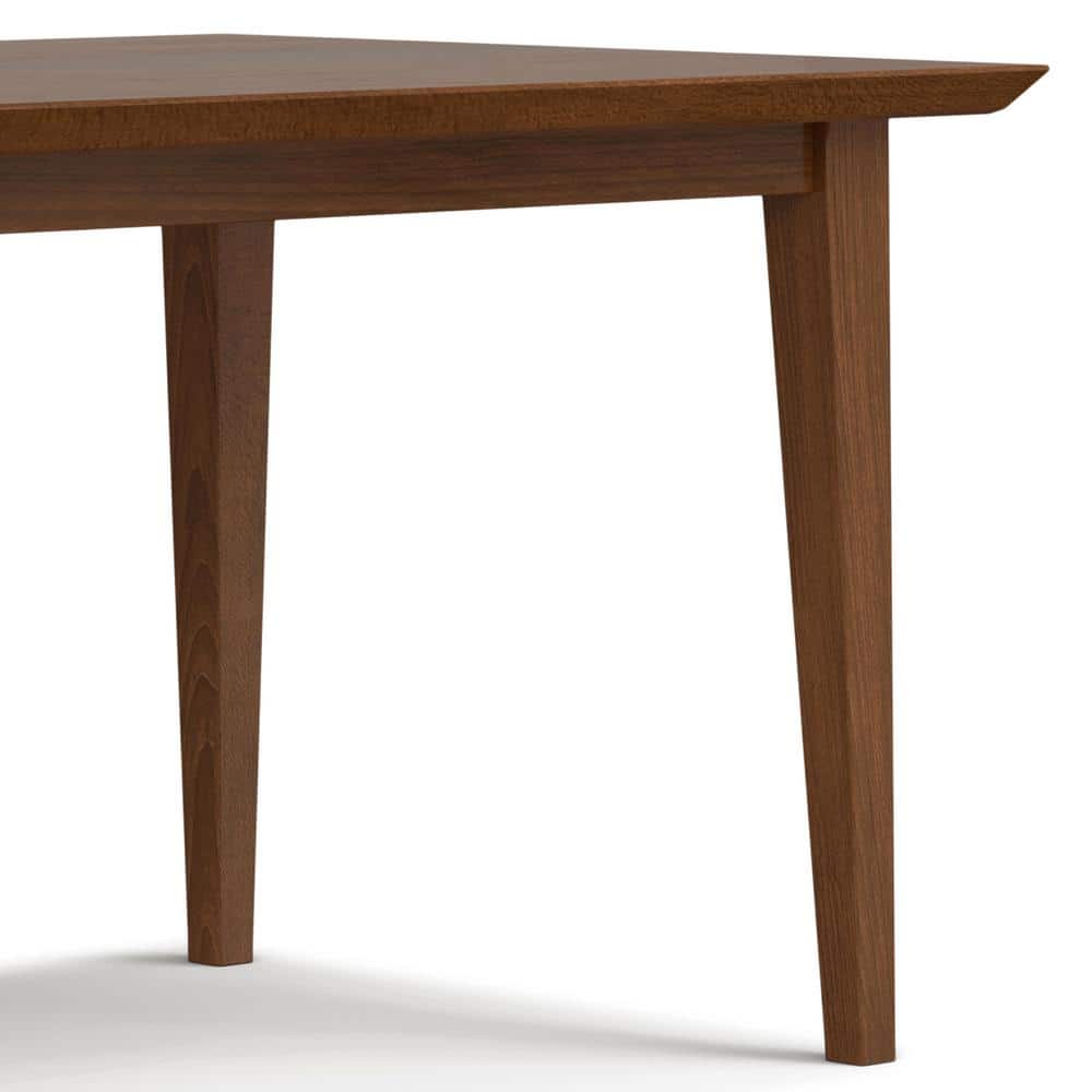 Colby Walnut Solid Wood Rectangular Dining Table for Six