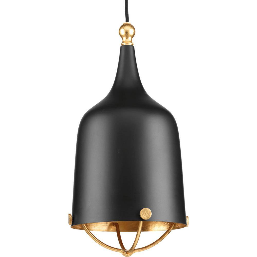 Black Steel Vintage Bowl Pendant Light with LED Option