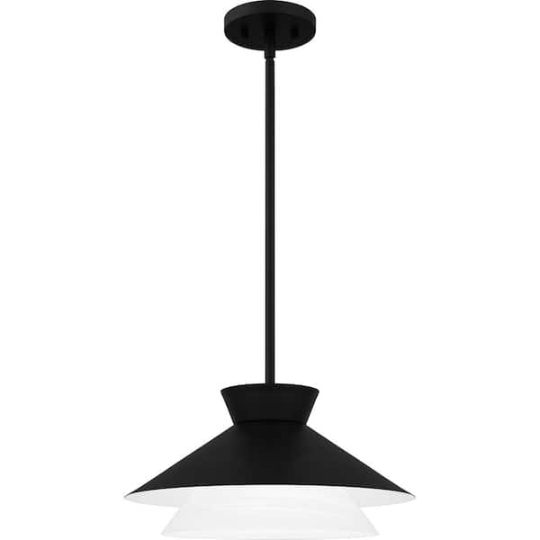 Quoizel Lionel 1-Light Matte Black Pendant Light