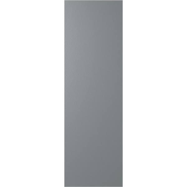 Ekena Millwork 12 inchw x 48 inchh True Fit PVC Two Panel Chevron Modern Style Fixed Mount Shutters, Hailstorm Gray (Per Pair - Hardware Not Included)