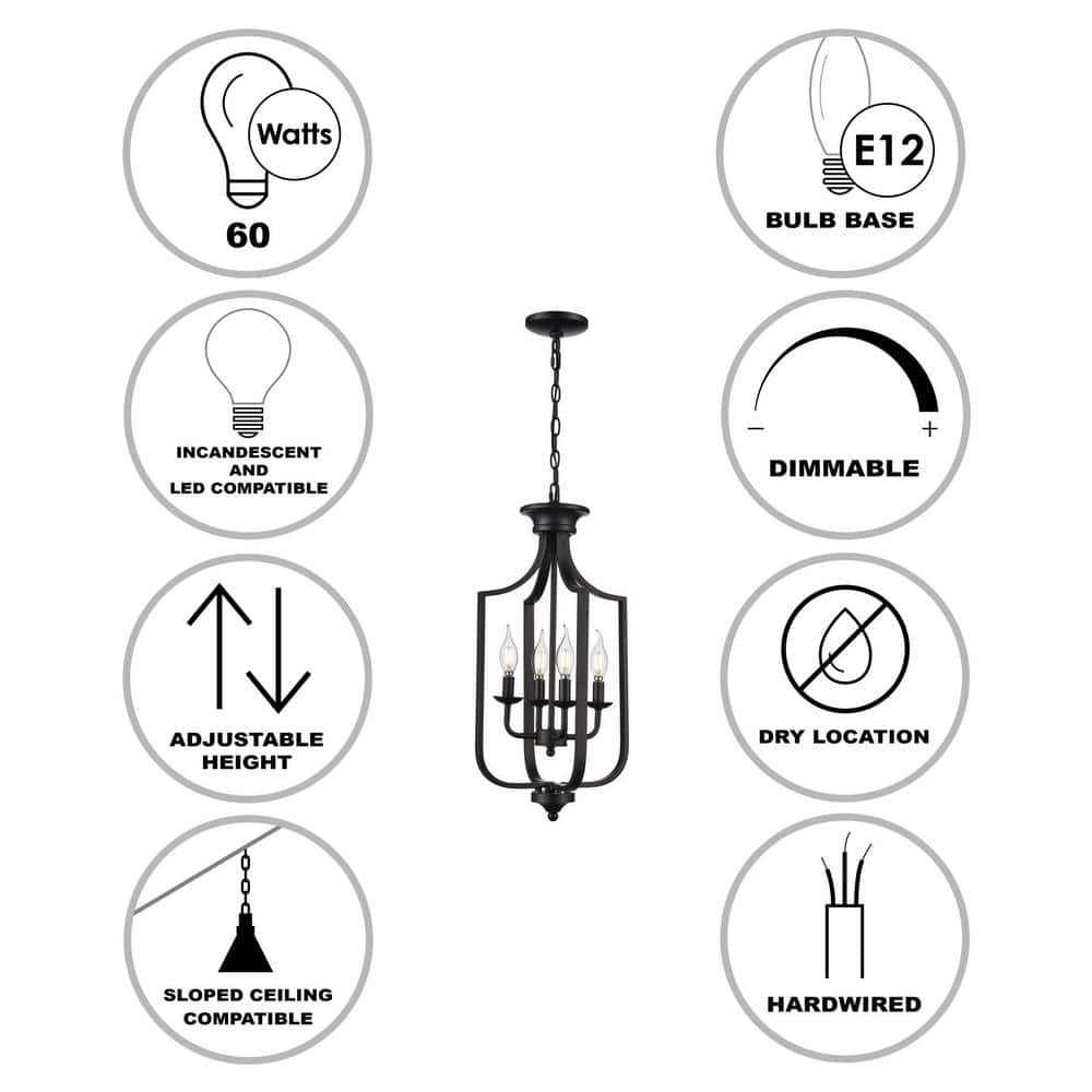Matte Black Glass 22" LED Pendant Light
