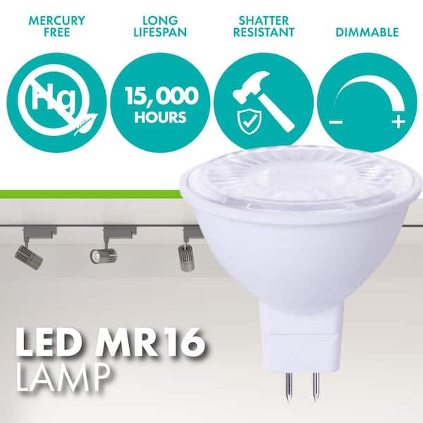 Simply Conserve 50-Watt Equivalent MR16 Dimmable GU5.3 Energy Star LED-Light Bulb 2700 (K) Warm White (10-Pack)