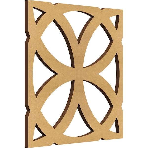 Ekena Millwork 7-3/8 in. x 7-3/8 in. x 1/4 in. Wood MDF Extra Small Daventry Decorative Fretwork Wall Panels (50-Pack)