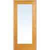 MMI Door 32 in. x 80 in. Right Handed Unfinished Pine Wood Clear Glass ...