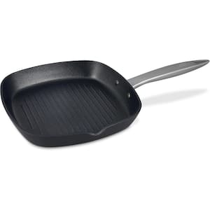 Ultimate Pro Nonstick Grill Pan - 10 in. Hard Anodized Stainless Steel Cookware - Scratch-Resistant & Dishwasher-Safe
